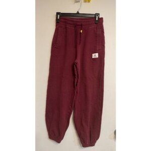 Jordan Flight Fleece Sweatpants Burgundy Joggers Size XS Loose Fit